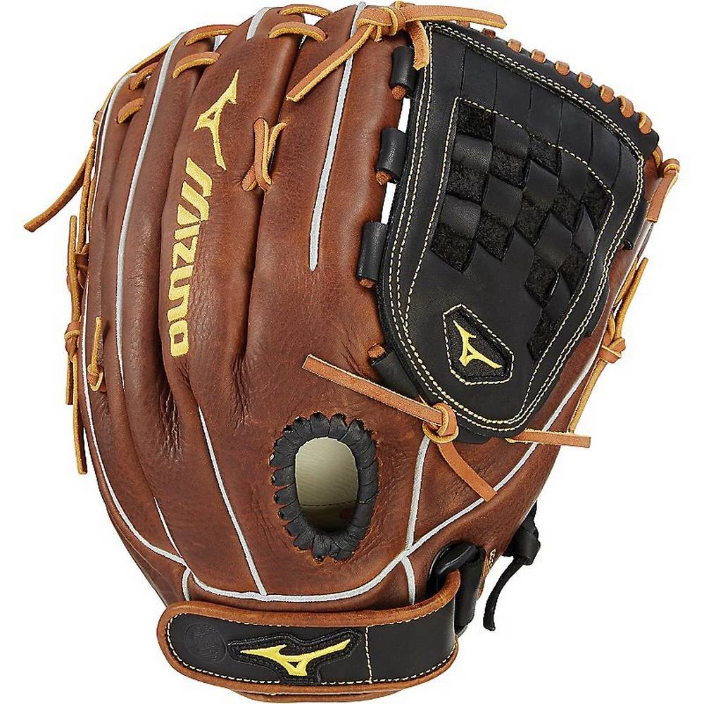 Guantes Mizuno Classic Series Fastpitch 13" Mujer Negras/Marrones Outlet JCRZ-62187